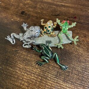 Lot of Vintage Frog Pins
